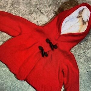Cozy Red Kids Hooded Jacket